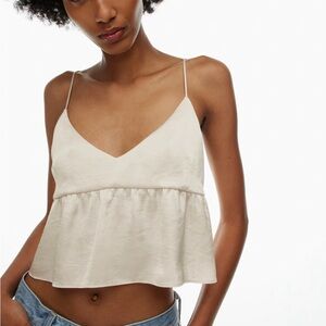 Wilfred Medium Silk Cropped Camisole from Aritiza